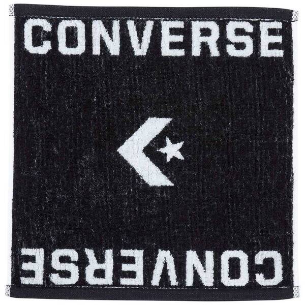 コンバース CONVERSE CB182902 スポーツタオル ジャガードハンドタオル ブラック/ホワイト 中古