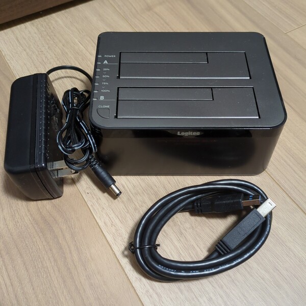Logitec LHR-2BDPU3ES 2ベイハードディスク/SSDスタンド コピー機能搭載②