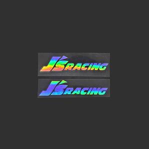 カッティングステッカー J's RACING レインボー 2枚 ★送料無料★ TMJ-09
