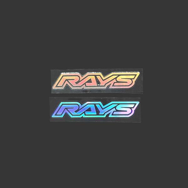 カッティングステッカー RAYS レインボー 2枚 ★送料無料★ TMR-09
