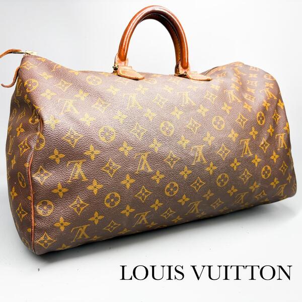 美品・人気モデル LOUIS VUITTON ルイヴィトン スピーディ40 ボストンバッグ ハンドバッグ モノグラム M41106 PVC レザー ブラウン