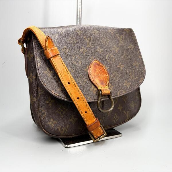 美品・人気モデル LOUIS VUITTON ルイヴィトン モノグラム サンクルーGM ショルダーバッグ ポーチ PVC レザー ブラウン M51242