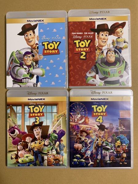 S105 トイストーリー 1 2 3 4 セット ブルーレイ と 純正ケース 新品 未再生 正規品 ディズニー MovieNEX Blu-rayのみ (DVD/Magicコード無)