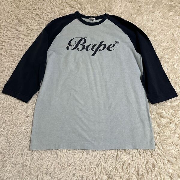 希少【A BATHING APE】エイプ ラグラン tシャツ BAPE