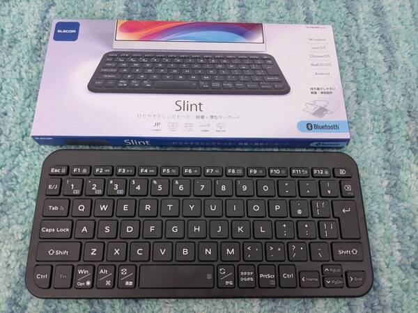 ◎0705u0104 エレコム ワイヤレス キーボード Bluetooth Slint 薄型 パンタグラフ OS自動識別 ブラック TK-TM10BPBK