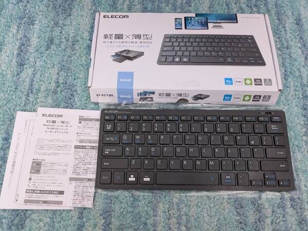 ◎0705u0123 エレコム Bluetooth キーボード パンタグラフ式 軽量 マルチOS対応 iPad Surface Chromebook ブラック TK-FBP102BK