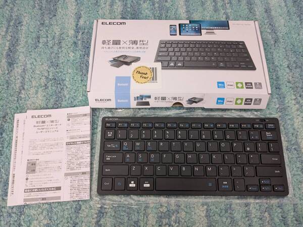 ◎0705u0816 エレコム Bluetooth キーボード パンタグラフ式 軽量 マルチOS対応 iPad Surface Chromebook ブラック TK-FBP102BK