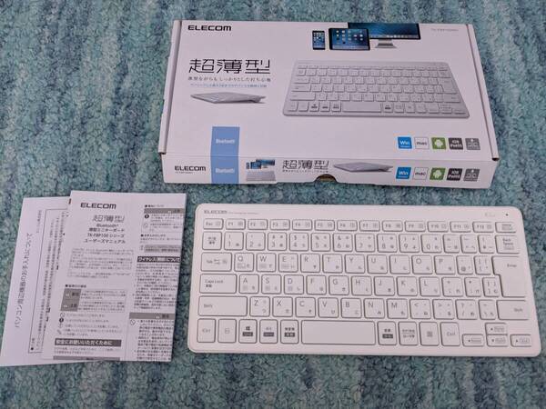 ◎0705u0823 エレコム(ELECOM) キーボード Bluetooth パンタグラフ ミニキーボード Windows・Mac・iOS・Android対応 ホワイト TK-FBP100WH