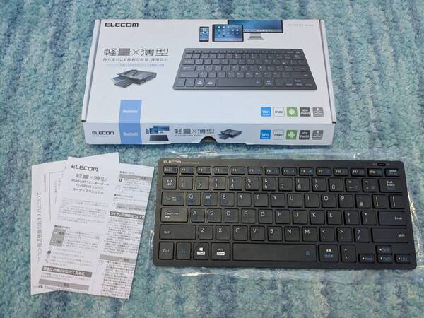 ◎0705u1221 エレコム Bluetooth キーボード パンタグラフ式 軽量 マルチOS対応 iPad Surface Chromebook ブラック TK-FBP102BK