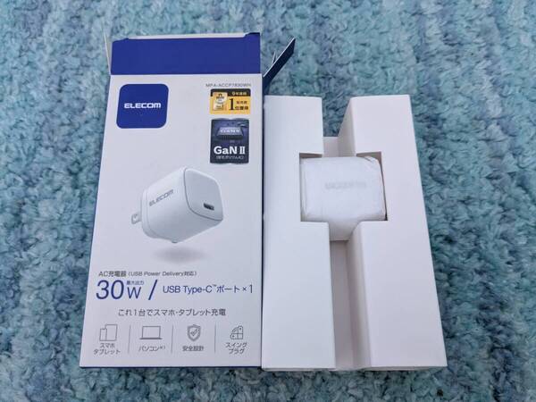 ◎0705u1514 エレコム 充電器 Type-C 30W USB PD対応 USB-C 1ポート 折りたたみ式プラグ PSE認証 ホワイト MPA-ACCP7830WH
