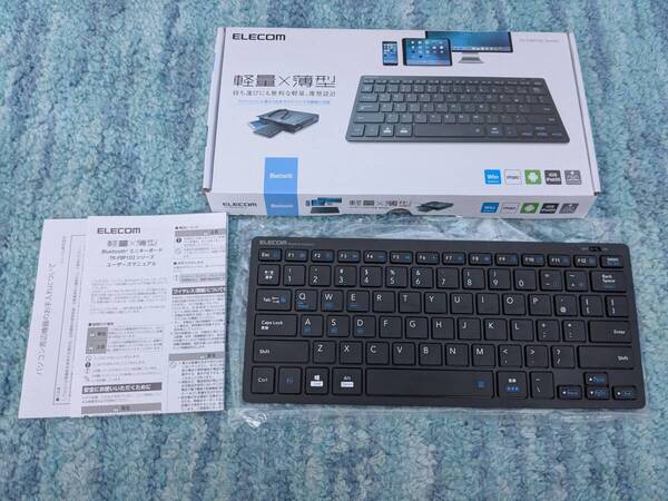 ◎0705u1521 エレコム Bluetooth キーボード パンタグラフ式 軽量 マルチOS対応 iPad Surface Chromebook ブラック TK-FBP102BK