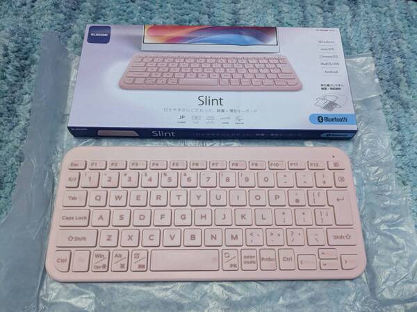 ◎0705u1548 エレコム ワイヤレス キーボード Bluetooth Slint 薄型 パンタグラフ 3台マルチペアリング OS自動識別 ピンク TK-TM10BPPN