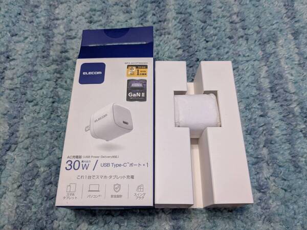 ◎0705u1549 エレコム 充電器 Type-C 30W USB PD対応 USB-C 1ポート 折りたたみ式プラグ PSE認証 ホワイト MPA-ACCP7830WH