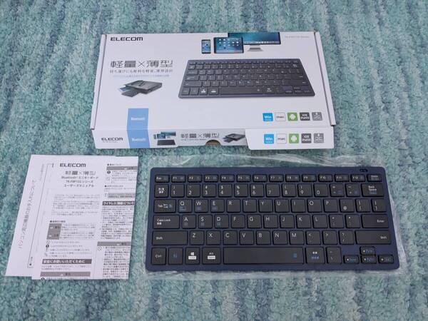 ◎0705u1630 エレコム Bluetooth マルチペアリング ミニキーボード パンタグラフ式 軽量・薄型 ブルー TK-FBP102BU