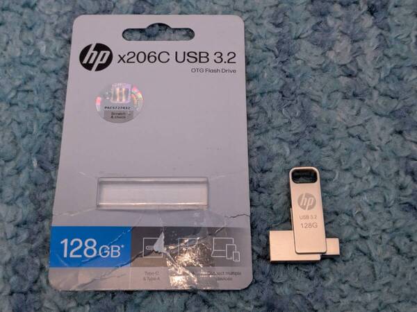0705u2713 ARCANITE Type-C/A USBメモリ OTG USB 3.2 USB 128GB シルバー GJPDHP-OTG128