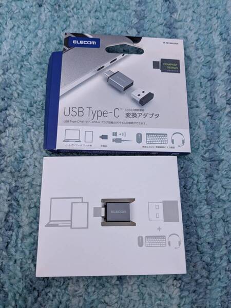 ◎0705u0103 エレコム USB-A to C変換アダプタ コンパクトサイズ Type-C変換 USB2.0 480Mbps Macbook ブラック M-AFCMADBK