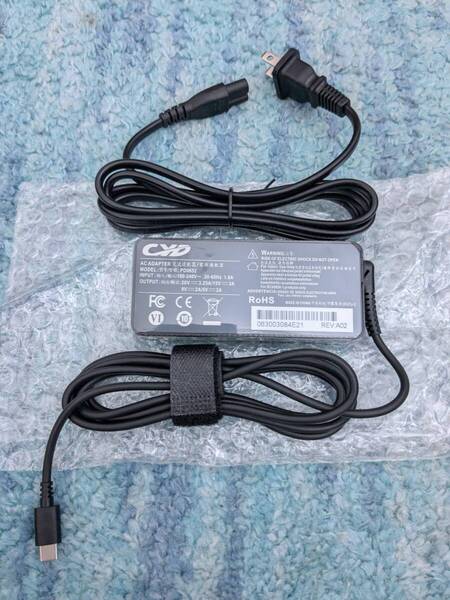 ◎0705u2230 CYD 65W ACアダプター Type-C 交換用充電器 PD0652