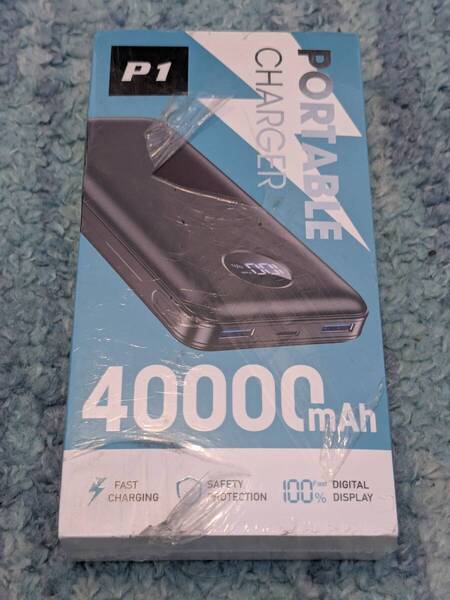 0705u2719 モバイルバッテリー 40000mAh 薄さ2.84cm 急速充電 22.5W/20W対応 最大4.5A出力 LED電量残量表示 Type-C入出力兼用 P1