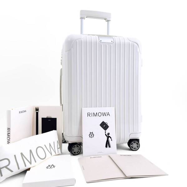 【美品】RIMOWA リモワ Essential Cabin エッセンシャルキャビン 36L 4輪 TSAロック 機内持ち込み グロスホワイト スーツケース キャリー