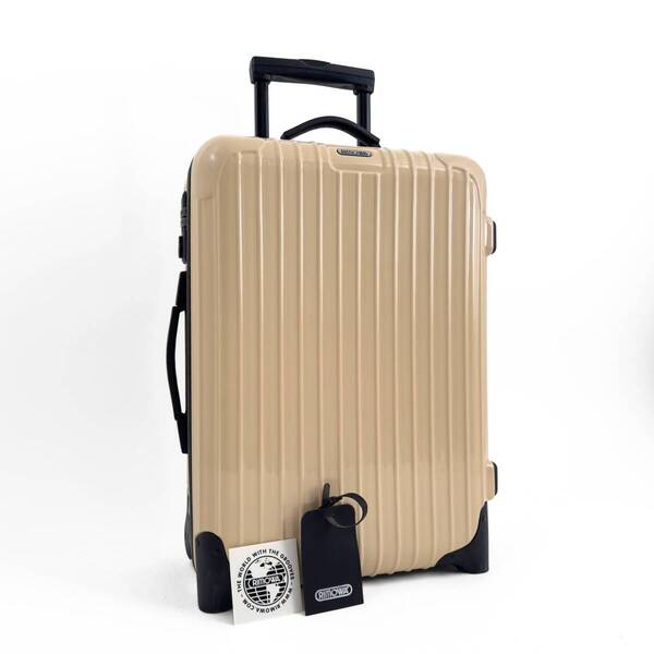 【美品】RIMOWA リモワ UNITED ARROWS ユナイテッドアローズ 32L 機内持ち込み TSAロック ミルクティーベージュ アニマル柄 スーツケース