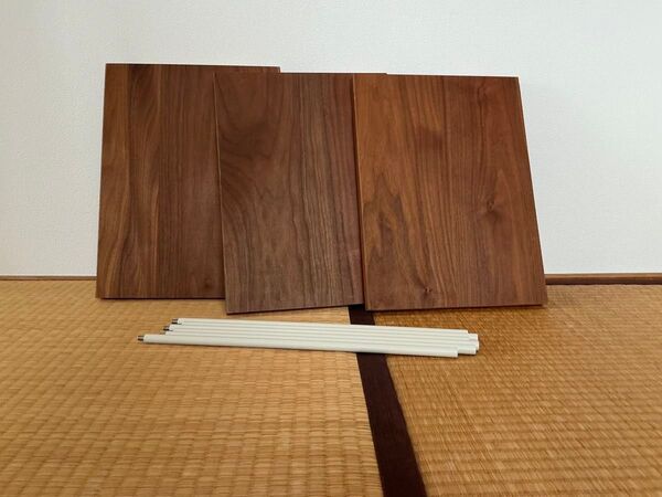 無印良品 スタッキングシェルフ 定価1枚2500円 仕切板×3枚 オマケスチールパイプ6本 diy リノベ 模様替え ウォールナット