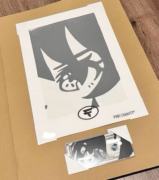 FUKI COMMITTEE シルクスクリーン 在波うゆ 版画 東京風紀委員会 kyne ロッカクアヤコ