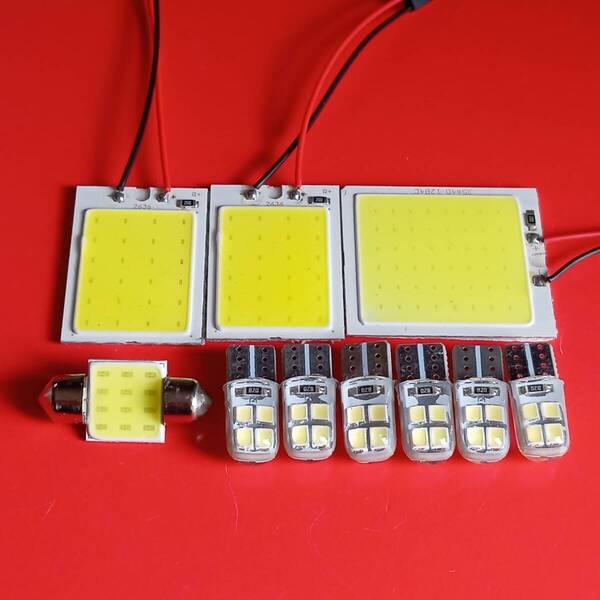 ZVW30系 プリウス G'S仕様 超爆光! T10 LED ルームランプ ナンバー灯 COB全面爆光 10個セット ホワイト トヨタ /c48/c24/c8/t31