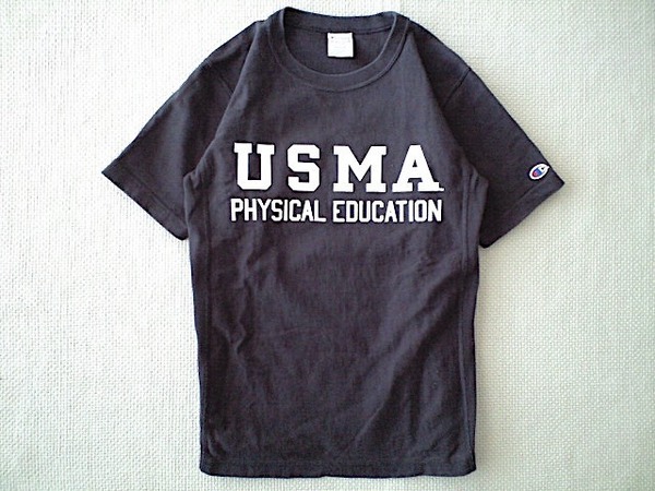 即決 USMA プリント Mサイズ Champion REVERSE WEAVE ヘビーウェイト Tシャツ 黒 白 米陸軍士官学校 チャンピオン