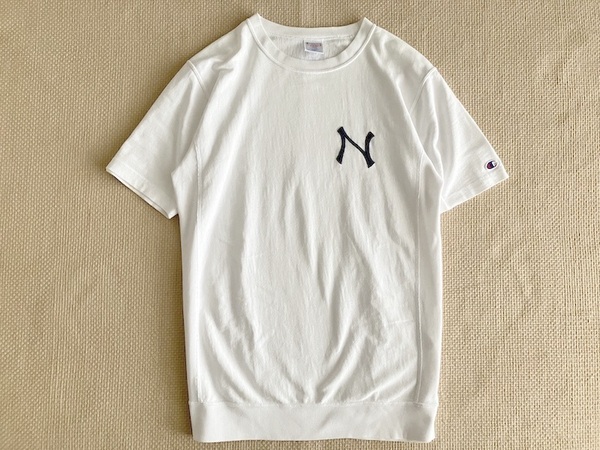 即決 ビームス別注 Lサイズ Champion REVERSE WEAVE ヘビーウェイト NEW YORK 自由の女神 Tシャツ 白