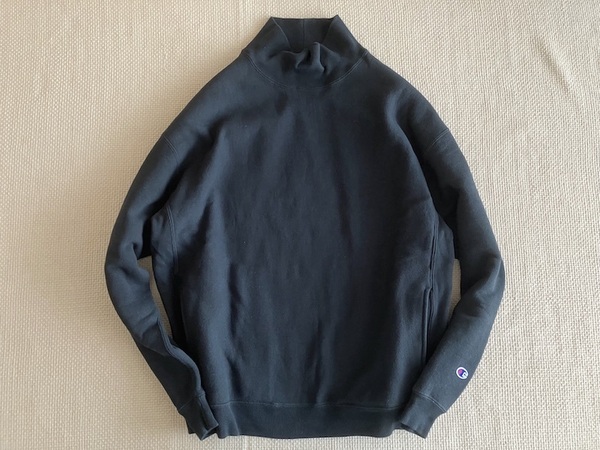 即決 復刻 青タグ Lサイズ モンキータイム 別注 Champion REVERSE WEAVE ビッグシルエット ハイネック スウェット 黒 monkey time