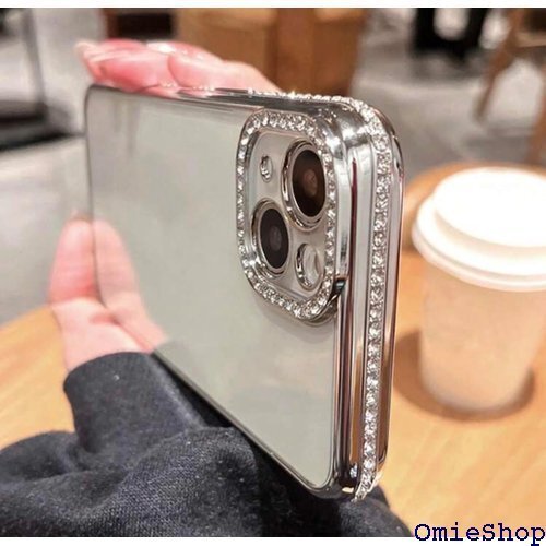 アイフォン13用ケース クリア シルバーストーン 透明 イ ストーン お洒落 シルバー 銀色 iPhone13用 1856