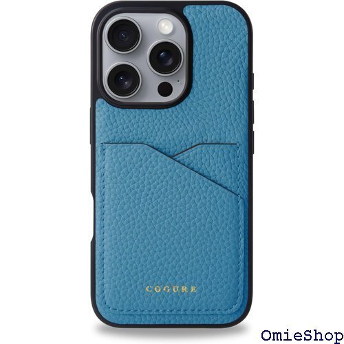 コグレ iPhone16Pro ケース 本革 シュリン ンプル おしゃれ ギフトボックス付き COPC2 シアン 2102