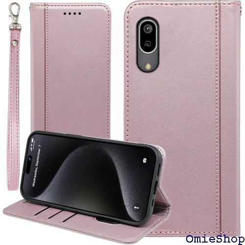 AQUOS sense3 ケース 手帳型 通用 SH- E マグネット ストラップ カード スマホケース ピンク 2132