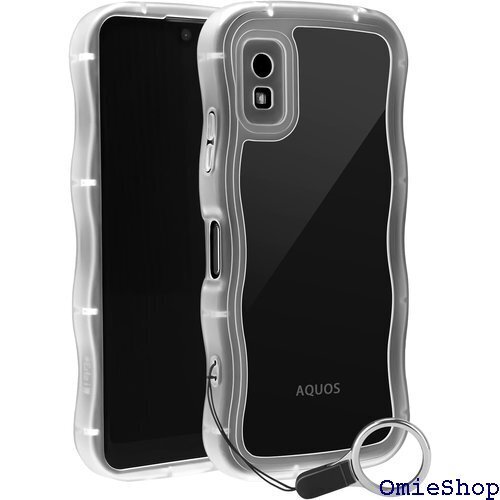 AQUOS wish3 ケース クリア ウェーブ SH wish3 ストラップホール付き Wish 3-クリア 2136