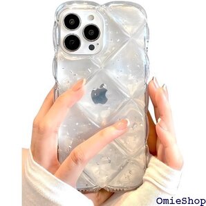 saymis キルティング クリア おしゃれ 韓国 i バー 持ちやすい 透明 可愛い 推し活 iPhone15 2308