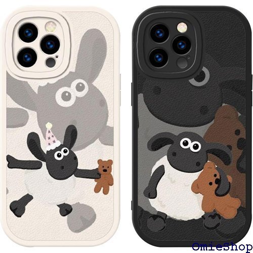 Arpe ひつじのショーン スマホケース 薄型 iPh ース 携帯ケース TPU保護カバー カラー-Aホワイト 2426
