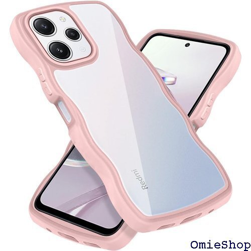 クリア Xiaomi Redmi 12 5G ケース/ 気 可愛い カバー 落下防止 ワイヤレス充電対応 ピンク 2460