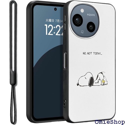 aquos sense9 用 ケース シリコン 可愛い 薄型 韓国 耐衝撃 カバー ハンドストラップ ホワイト 2563