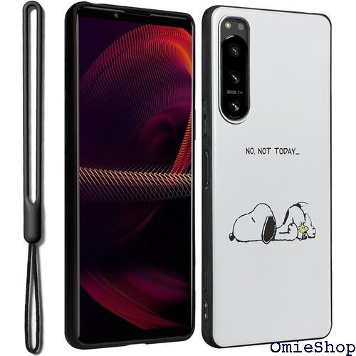 xperia 5 iv 用 ケース シリコン 可愛い iv 韓国 耐衝撃 カバー ハンドストラップ ホワイト 2571