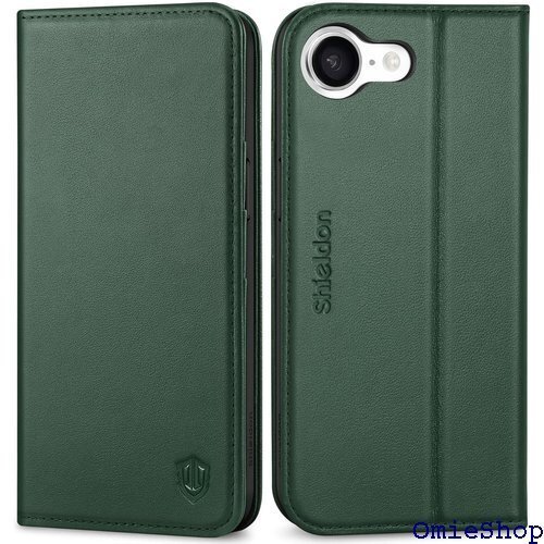 SHIELDON iPhone 16e 対応ケース 本 ース 2025年発売 6.1インチ 5G エバーグリーン 2586