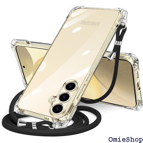 Galaxy S25 用 ケース クリア ショルダー 外し可能 落下防止 紛失防止 ワイヤレス充電対応 クリア 2594