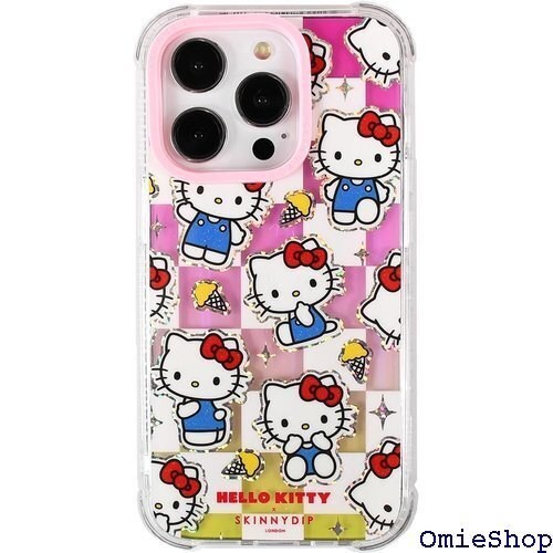 SKINNYDIP スキニーディップ スマホケース i HK iPhone15Pro ハローキティ ホロチェック 2669