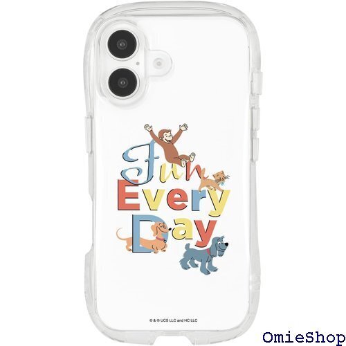 グルマンディーズ おさるのジョージ iPhone16 対応 クリスタルクリアケース 集合 CG-38A 2690
