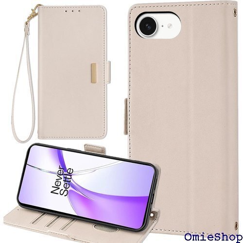 iPhone 16e ケース 手帳型 用 iPhone ストラップ ストラップ付きケース スマホケース ベージュ 2774