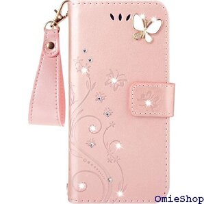 ツバメ屋 かわいい手帳型 iPhone SE3用の手帳 ゃれ 横置き機能き薄型 財 マグネット式 ローズゴールド 216