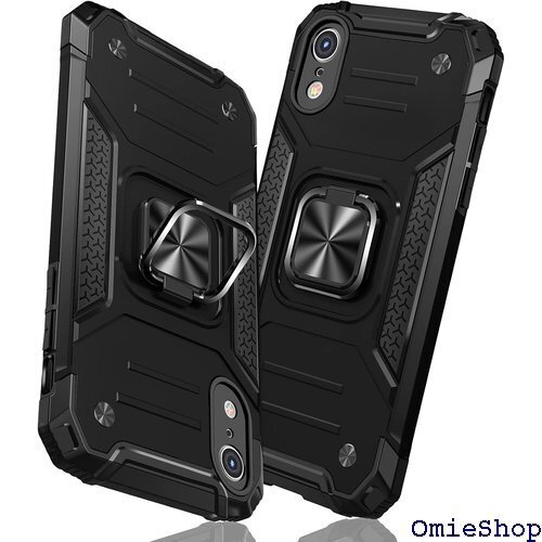 iPhone XR 用ケース リング 衝撃吸収 耐衝撃 止 耐久 おしゃれ 人気 携帯カバー 黒 MZ62-28 355