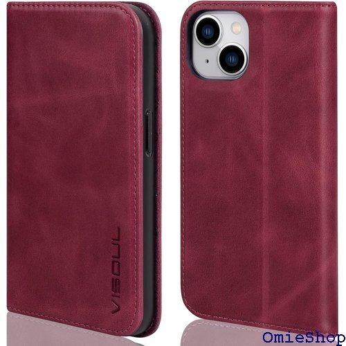 VISOUL iphone14 Plus ケース 手帳 対応 6.7インチ アイホン 14 Plus パープル 848