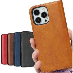 iPhone 14 pro ケース 手帳型 iPhon 入れ スタンド機能 落ち着いた色 レトロ ライトブラウン 859
