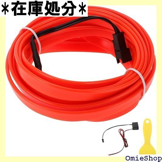 4m ELワイヤーケーブルLEDグローストリングライト ンライトカーデコレーション配線ドライバー 12v レッド 3745