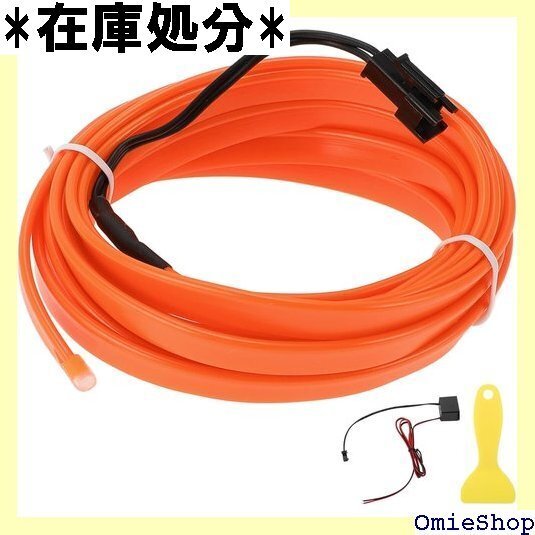 3メートルELワイヤーケーブルLEDグローストリングラ ライトカーデコレーション配線ドライバー 12v オレンジ 3783